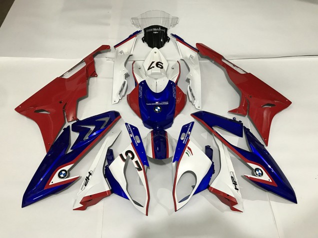 Alien Blue and White 2009-2014 BMW S1000RR Motorcycle Fairing