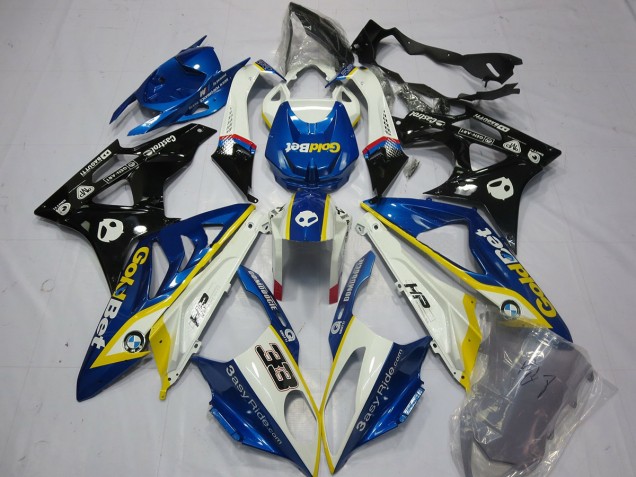 Alien Blue and White 2009-2014 BMW S1000RR Motorcycle Fairing Alien Blue and White 2009-2014 BMW S1000RR Motorcycle Fairing