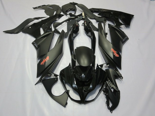 Black 2009-2012 Kawasaki ZX6R Motorcycle Fairing Black 2009-2012 Kawasaki ZX6R Motorcycle Fairing