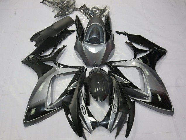 Black Grey Special 2006-2007 Suzuki GSXR 600-750 Motorcycle Fairing Black Grey Special 2006-2007 Suzuki GSXR 600-750 Motorcycle Fairing