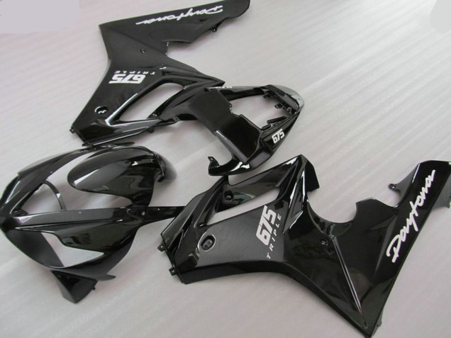 Black Triple 2006-2008 Triumph Daytona 675 Motorcycle Fairing Black Triple 2006-2008 Triumph Daytona 675 Motorcycle Fairing