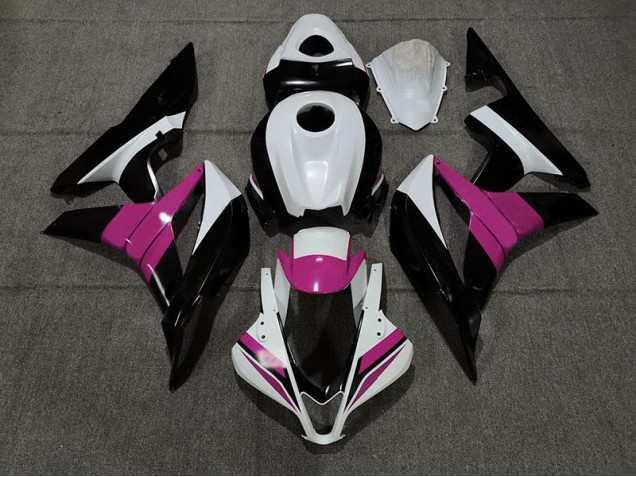 Black White and Pink 2007-2008 Honda CBR600RR Motorcycle Fairing Black White and Pink 2007-2008 Honda CBR600RR Motorcycle Fairing