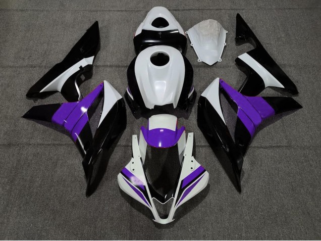 Black White and Purple 2007-2008 Honda CBR600RR Motorcycle Fairing Black White and Purple 2007-2008 Honda CBR600RR Motorcycle Fairing