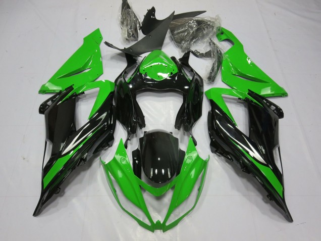 Black and Green 2013-2018 Kawasaki ZX6R Motorcycle Fairing Black and Green 2013-2018 Kawasaki ZX6R Motorcycle Fairing