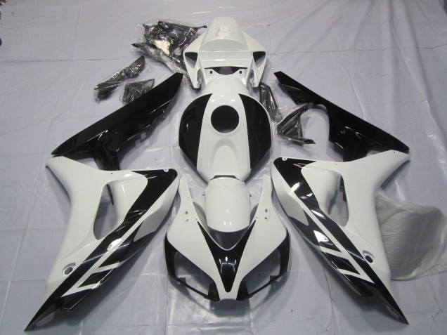 Black and White OEM Style No Decals 2006-2007 Honda CBR1000RR Motorcycle Fairing Black and White OEM Style No Decals 2006-2007 Honda CBR1000RR Motorcycle Fairing