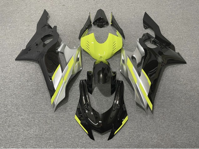 Black with Floro Yellow 2017-2021 Yamaha R6 Motorcycle Fairing Black with Floro Yellow 2017-2021 Yamaha R6 Motorcycle Fairing