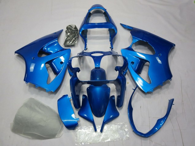 Blue 2000-2002 Kawasaki ZX6R Motorcycle Fairing Blue 2000-2002 Kawasaki ZX6R Motorcycle Fairing