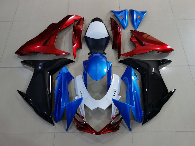 Blue / Black / Red 2011-2024 Suzuki GSXR 600-750 Motorcycle Fairing