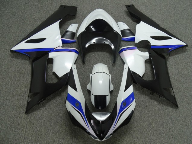 Blue White and Black 2005-2006 Kawasaki ZX6R Motorcycle Fairing Blue White and Black 2005-2006 Kawasaki ZX6R Motorcycle Fairing