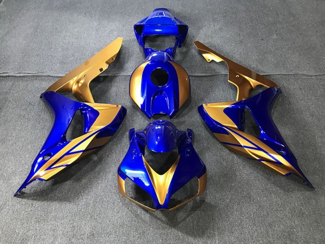 Blue and Gold 2006-2007 Honda CBR1000RR Motorcycle Fairing