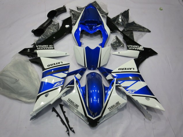 Blue and White 2007-2008 Yamaha R1 Motorcycle Fairing Blue and White 2007-2008 Yamaha R1 Motorcycle Fairing