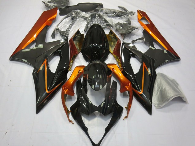 Burnt Orange and Black 2005-2006 Suzuki GSXR 1000 Motorcycle Fairing Burnt Orange and Black 2005-2006 Suzuki GSXR 1000 Motorcycle Fairing