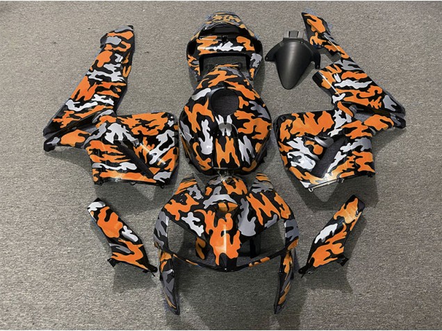 Camo & ORANGE 2005-2006 Honda CBR600RR Motorcycle Fairing Camo & ORANGE 2005-2006 Honda CBR600RR Motorcycle Fairing