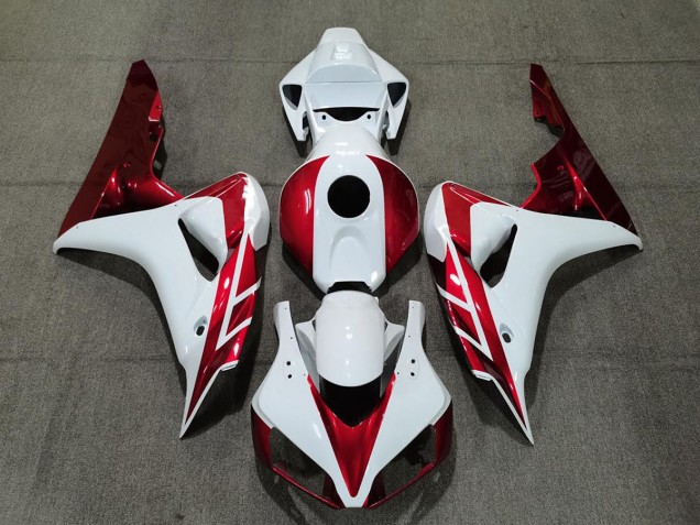 Candy Red and White 2006-2007 Honda CBR1000RR Motorcycle Fairing Candy Red and White 2006-2007 Honda CBR1000RR Motorcycle Fairing