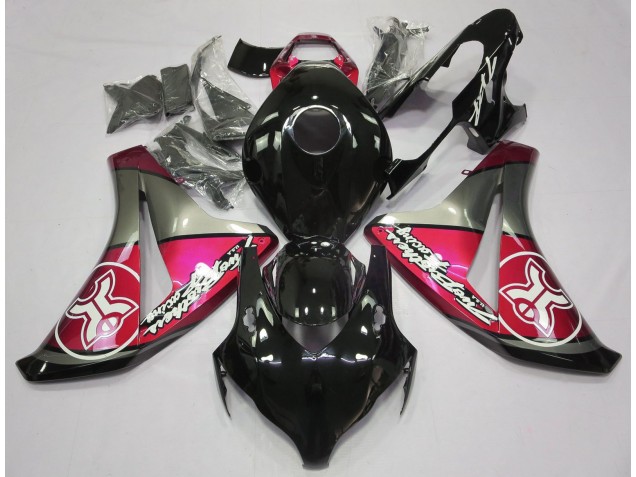 Candy Red on Black Custom 2008-2011 Honda CBR1000RR Motorcycle Fairing Candy Red on Black Custom 2008-2011 Honda CBR1000RR Motorcycle Fairing