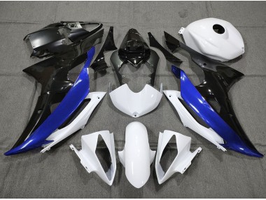Custom Blue Black and White 2008-2016 Yamaha R6 Motorcycle Fairing