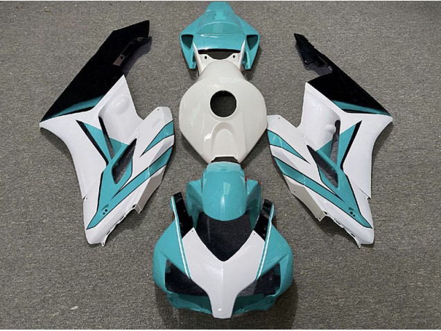 Cyan White and Gloss Black 2004-2005 Honda CBR1000RR Motorcycle Fairing Cyan White and Gloss Black 2004-2005 Honda CBR1000RR Motorcycle Fairing