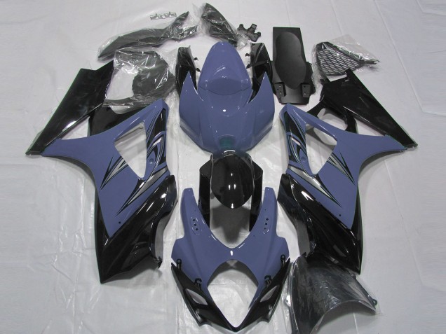Dark Blue and Black 2007-2008 Suzuki GSXR 1000 Motorcycle Fairing Dark Blue and Black 2007-2008 Suzuki GSXR 1000 Motorcycle Fairing
