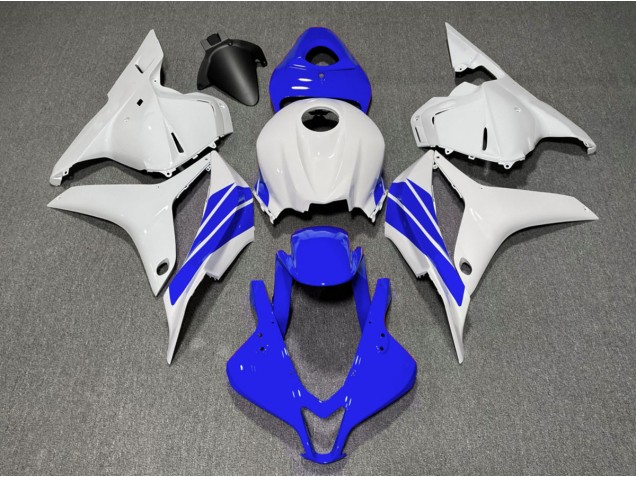 Dark Blue and White Side Stripe 2009-2012 Honda CBR600RR Motorcycle Fairing Dark Blue and White Side Stripe 2009-2012 Honda CBR600RR Motorcycle Fairing