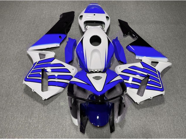 Dark Blue and White Wings 2005-2006 Honda CBR600RR Motorcycle Fairing Dark Blue and White Wings 2005-2006 Honda CBR600RR Motorcycle Fairing