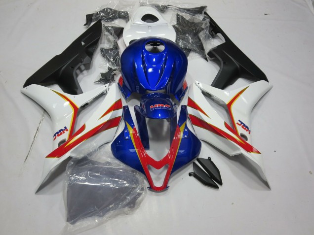 Deep Blue White and Red HRC 2007-2008 Honda CBR600RR Motorcycle Fairing Deep Blue White and Red HRC 2007-2008 Honda CBR600RR Motorcycle Fairing