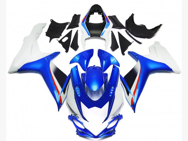 Deep Blue and Gloss White Style 2011-2024 Suzuki GSXR 600-750 Motorcycle Fairing Deep Blue and Gloss White Style 2011-2024 Suzuki GSXR 600-750 Motorcycle Fairing