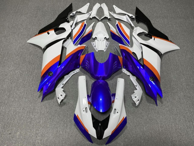Deep Blue and Orange 2017-2021 Yamaha R6 Motorcycle Fairing