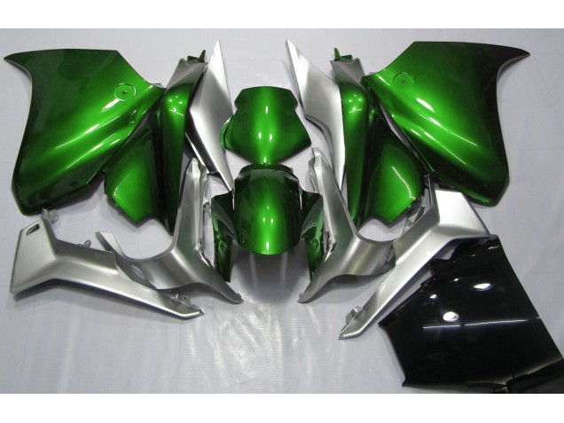 Deep Green and Silver 2010-2013 Honda VFR1200 Motorcycle Fairing Deep Green and Silver 2010-2013 Honda VFR1200 Motorcycle Fairing