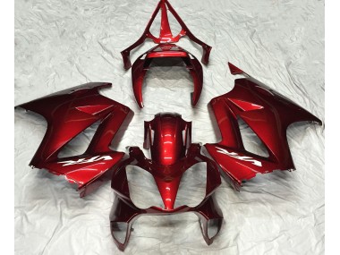 Deep Red Plain 2002-2012 Honda VFR800 Motorcycle Fairing