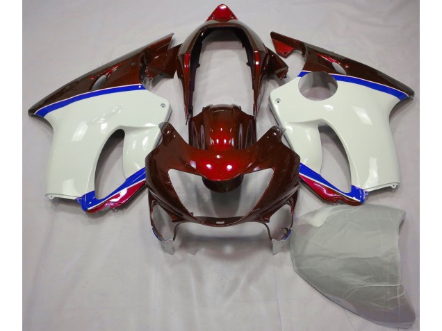 Deep Red and Blue 1999-2000 Honda CBR600 F4 Motorcycle Fairing Deep Red and Blue 1999-2000 Honda CBR600 F4 Motorcycle Fairing