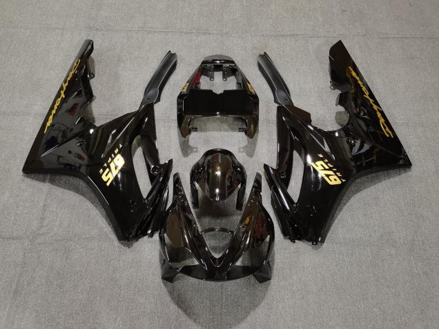 Gloss Black & Gold 2006-2008 Triumph Daytona 675 Motorcycle Fairing Gloss Black & Gold 2006-2008 Triumph Daytona 675 Motorcycle Fairing