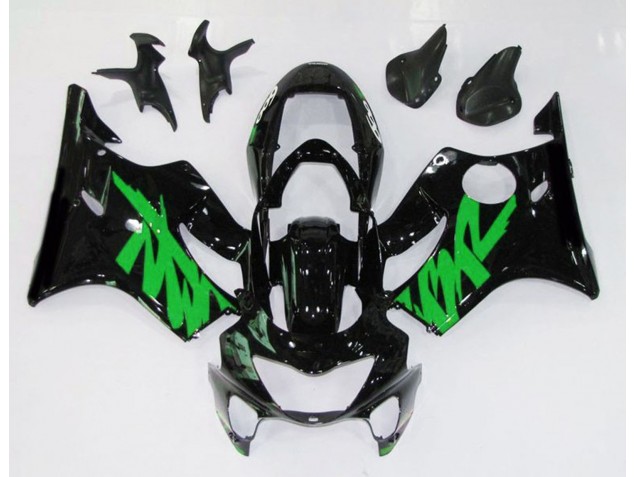 Gloss Black & Green 1999-2000 Honda CBR600 F4 Motorcycle Fairing Gloss Black & Green 1999-2000 Honda CBR600 F4 Motorcycle Fairing