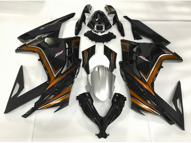 Gloss Black & Orange 2013-2018 Kawasaki Ninja 300 Motorcycle Fairing Gloss Black & Orange 2013-2018 Kawasaki Ninja 300 Motorcycle Fairing