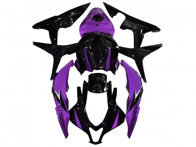 Gloss Black & Purple 2007-2008 Honda CBR600RR Motorcycle Fairing Gloss Black & Purple 2007-2008 Honda CBR600RR Motorcycle Fairing