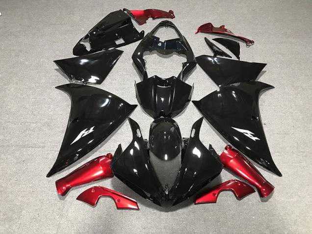 Gloss Black & Red 2009-2011 Yamaha R1 Motorcycle Fairing Gloss Black & Red 2009-2011 Yamaha R1 Motorcycle Fairing