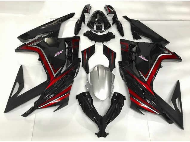 Gloss Black & Red 2013-2018 Kawasaki Ninja 300 Motorcycle Fairing Gloss Black & Red 2013-2018 Kawasaki Ninja 300 Motorcycle Fairing
