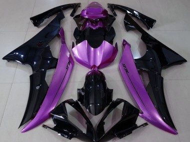 Gloss Black & Rose Purple 2008-2016 Yamaha R6 Motorcycle Fairing