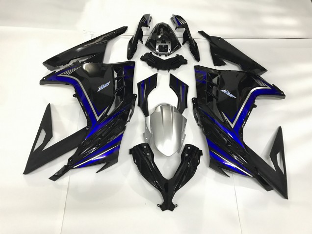 Gloss Black and Blue 2013-2018 Kawasaki Ninja 300 Motorcycle Fairing Gloss Black and Blue 2013-2018 Kawasaki Ninja 300 Motorcycle Fairing