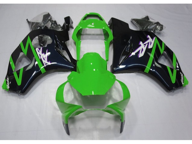 Gloss Black and Green 2002-2003 Honda CBR954RR Motorcycle Fairing Gloss Black and Green 2002-2003 Honda CBR954RR Motorcycle Fairing
