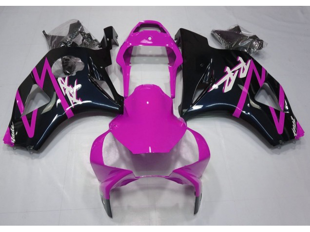 Gloss Black and Pink 2002-2003 Honda CBR954RR Motorcycle Fairing Gloss Black and Pink 2002-2003 Honda CBR954RR Motorcycle Fairing