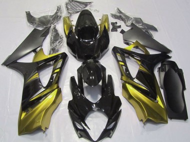 Gloss Black and Yellow 2007-2008 Suzuki GSXR 1000 Motorcycle Fairing