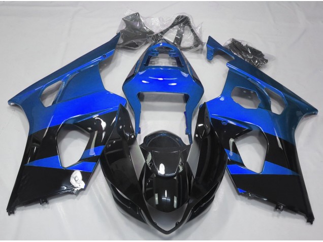 Gloss Blue & Black 2003-2004 Suzuki GSXR 1000 Motorcycle Fairing Gloss Blue & Black 2003-2004 Suzuki GSXR 1000 Motorcycle Fairing