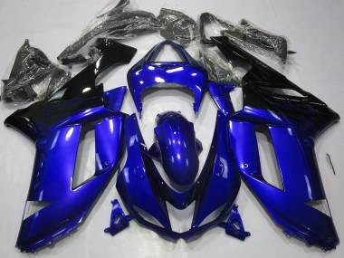 Gloss Blue & Black 2007-2008 Kawasaki ZX6R Motorcycle Fairing