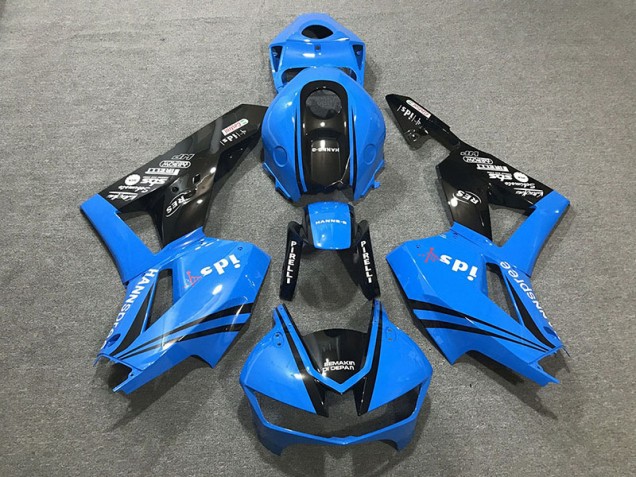 Gloss Blue & Logos 2013-2023 Honda CBR600RR Motorcycle Fairing Gloss Blue & Logos 2013-2023 Honda CBR600RR Motorcycle Fairing