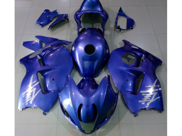 Gloss Blue & Silver Logo 1997-2007 Suzuki GSXR 1300 Hayabusa Motorcycle Fairing Gloss Blue & Silver Logo 1997-2007 Suzuki GSXR 1300 Hayabusa Motorcycle Fairing