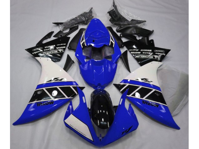 Gloss Blue White and Black 2012-2014 Yamaha R1 Motorcycle Fairing Gloss Blue White and Black 2012-2014 Yamaha R1 Motorcycle Fairing