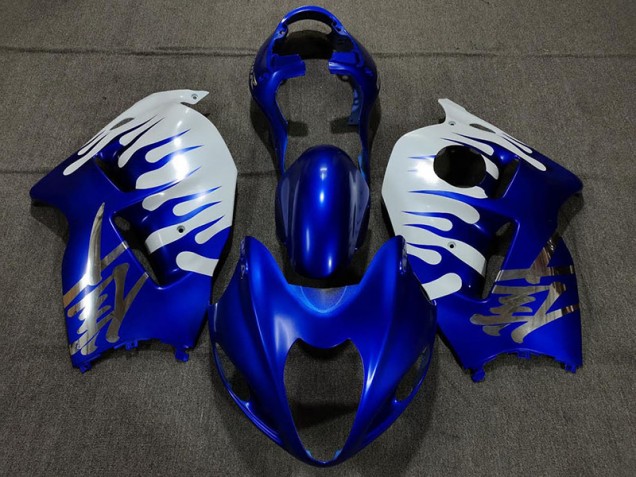 Gloss Blue and White 1997-2007 Suzuki GSXR 1300 Hayabusa Motorcycle Fairing Gloss Blue and White 1997-2007 Suzuki GSXR 1300 Hayabusa Motorcycle Fairing