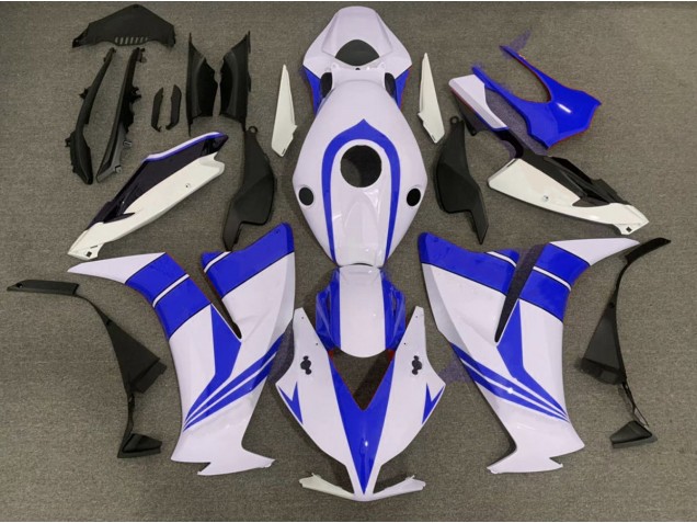 Gloss Blue and White 2012-2016 Honda CBR1000RR Motorcycle Fairing Gloss Blue and White 2012-2016 Honda CBR1000RR Motorcycle Fairing