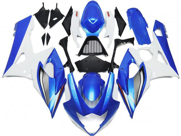 Gloss Blue & White 2005-2006 Suzuki GSXR 1000 Motorcycle Fairing Gloss Blue & White 2005-2006 Suzuki GSXR 1000 Motorcycle Fairing