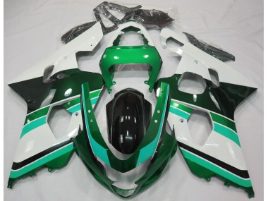 Gloss Green & Green 2004-2005 Suzuki GSXR 600-750 Motorcycle Fairing